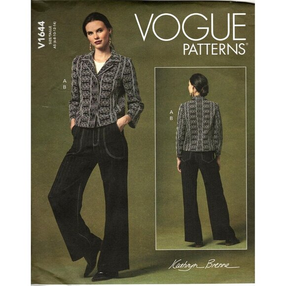 Vogue V1644 Misses 6 to 14 Kathryn Brenne Jacket and Pants Uncut Sewing Pattern - Picture 1 of 2